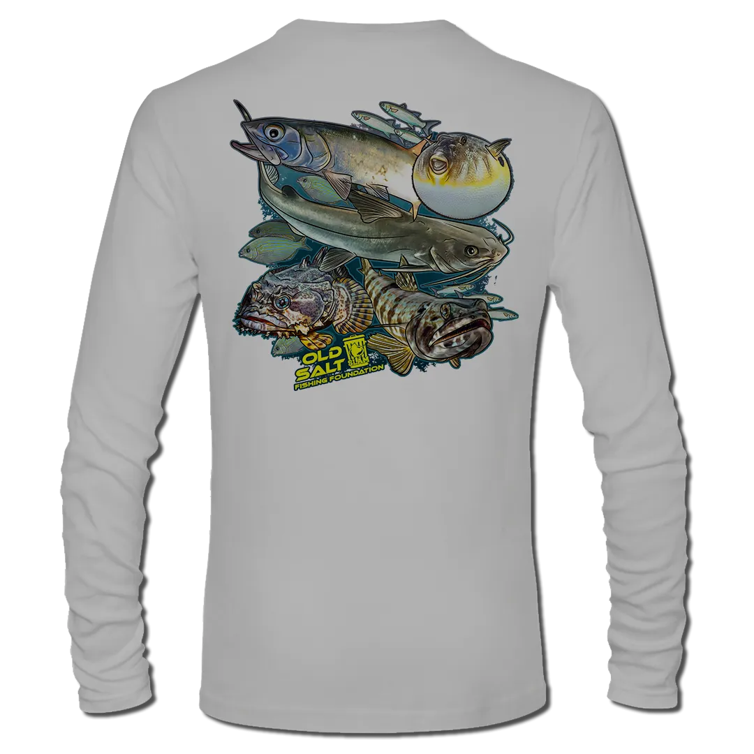 Trash Can Slam' - Long Sleeve Performance Fishing Shirt
