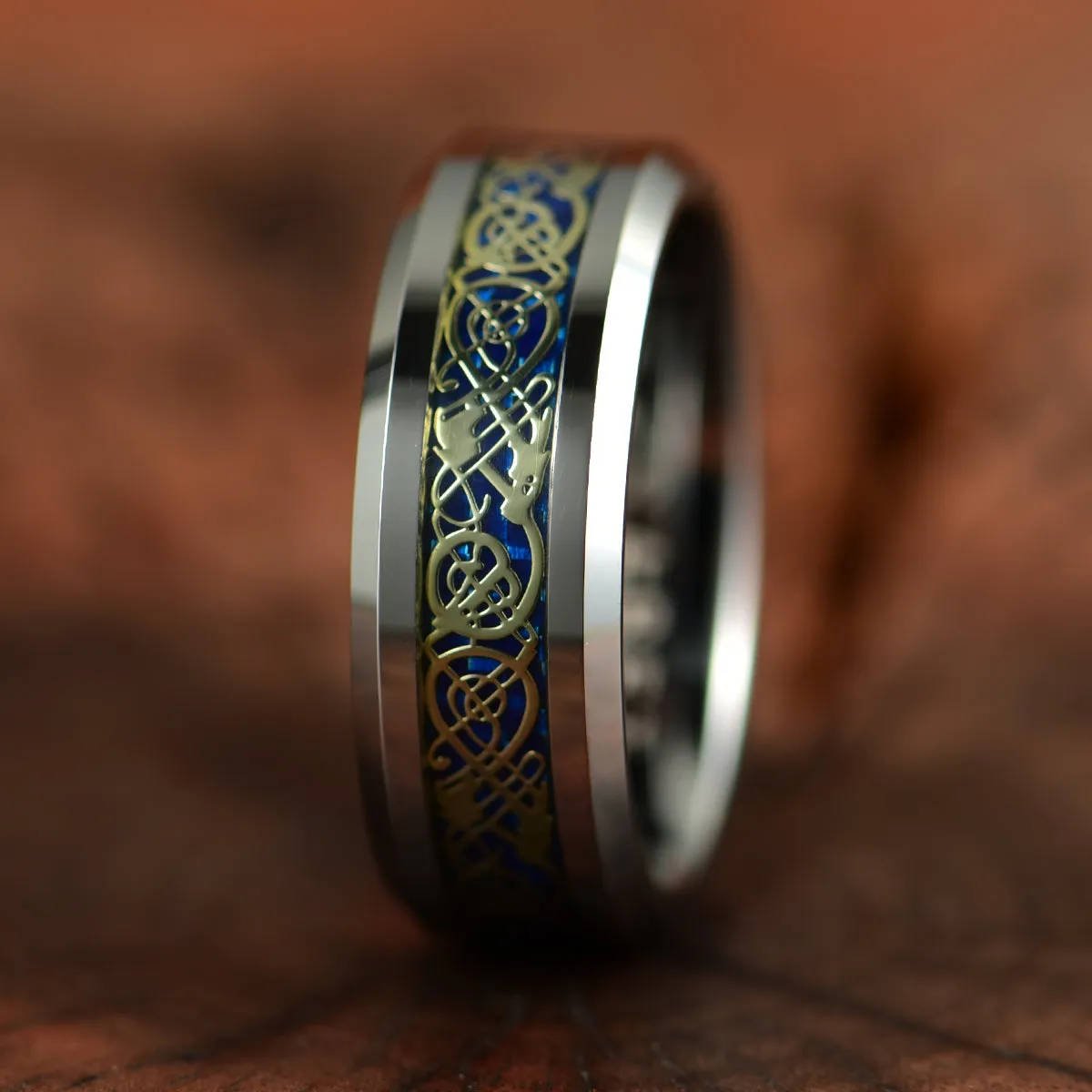 Tungsten Intrinsic Design Men's Wedding Band 8MM
