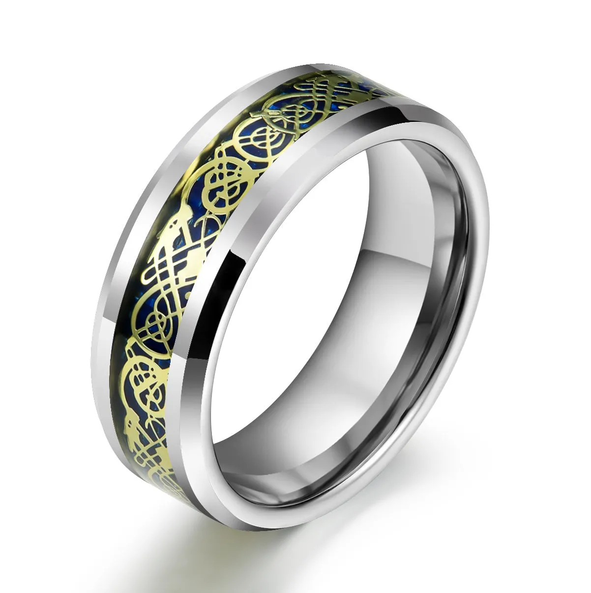 Tungsten Intrinsic Design Men's Wedding Band 8MM