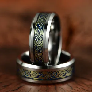 Tungsten Intrinsic Design Men's Wedding Band 8MM