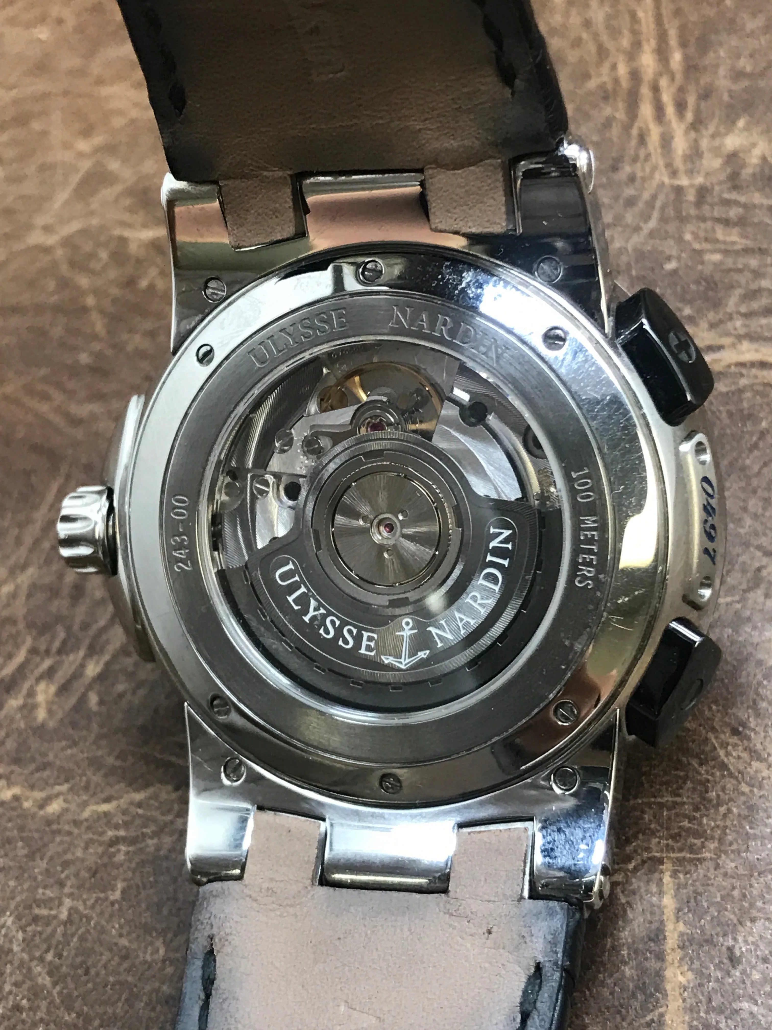 Ulysse Nardin Executive Dual Time 243-00 Black Dial Automatic Men's Watch