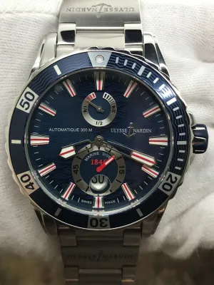 Ulysse Nardin Maxi Marine Diver  263-10 Blue Wave Dial Automatic Men's Watch