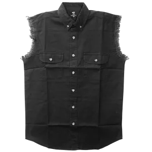 VB703 - Mens Cutoffs Black Shirt