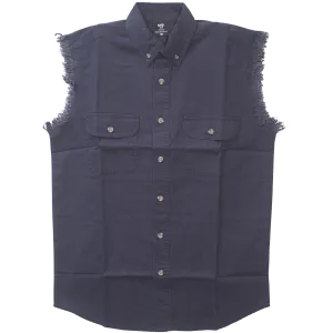 VB706 - Mens Cutoffs Dark Blue Shirt