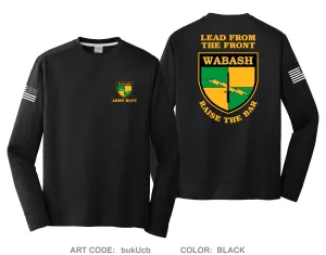 Wabash Battalion, Rose Hulman & USI Army ROTC Core Men's Crewneck Performance Sweatshirt - bukUcb