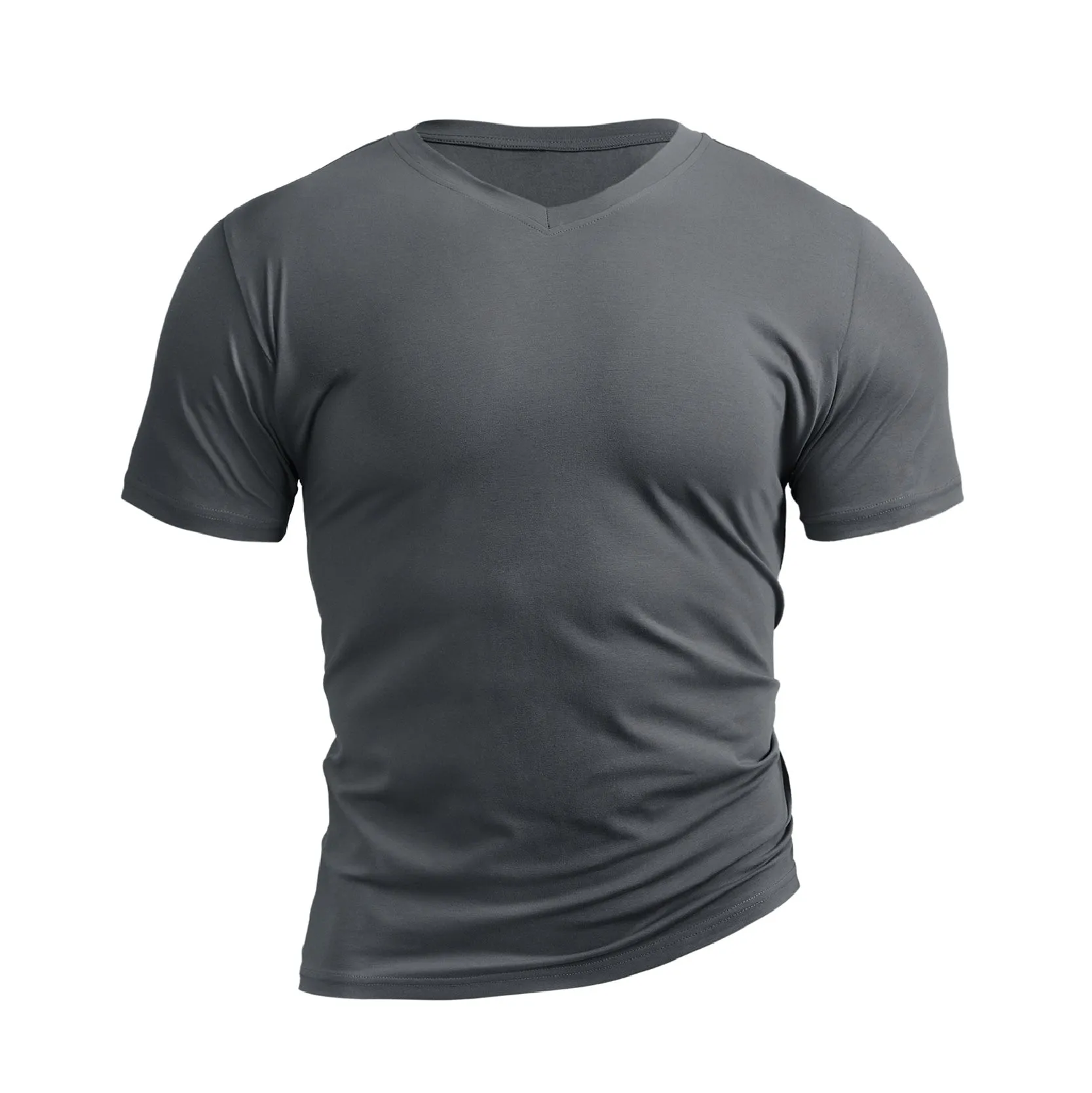WATERPROOF ANTI-DIRT CLASSIC FIT COTTON STRETCH V-NECK TEE