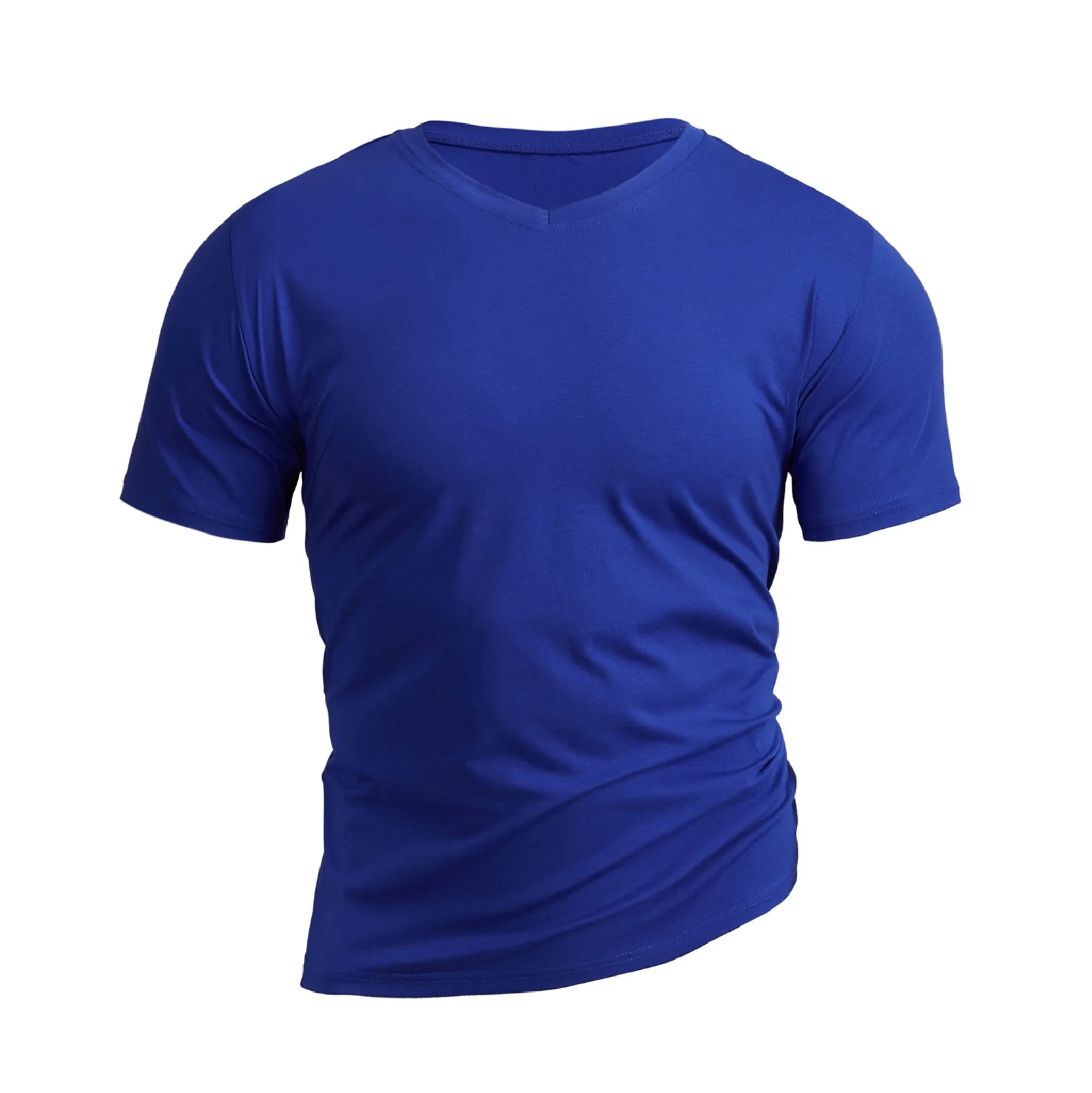 WATERPROOF ANTI-DIRT CLASSIC FIT COTTON STRETCH V-NECK TEE