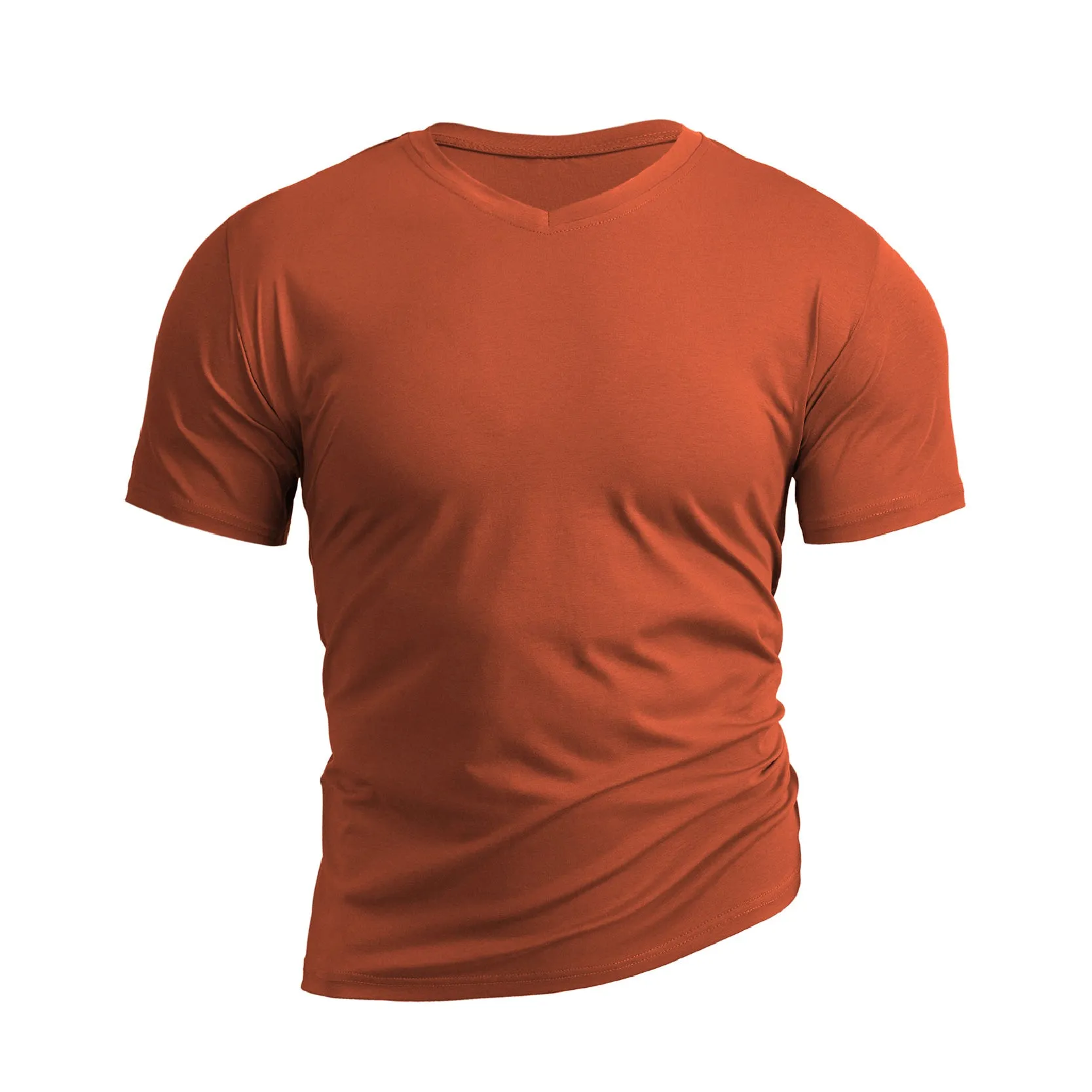 WATERPROOF ANTI-DIRT CLASSIC FIT COTTON STRETCH V-NECK TEE