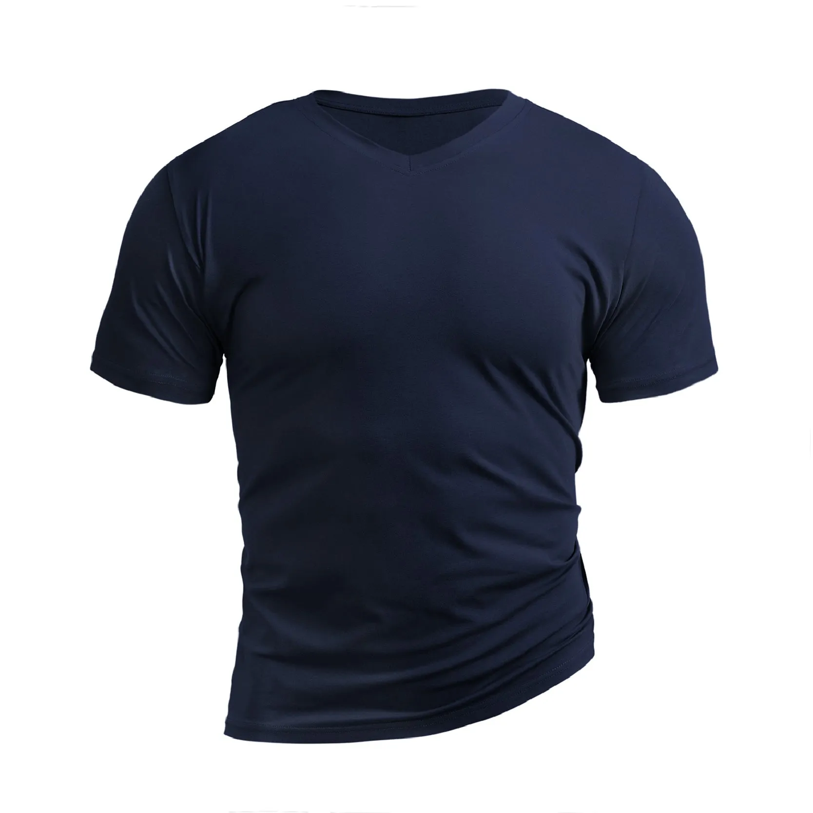 WATERPROOF ANTI-DIRT CLASSIC FIT COTTON STRETCH V-NECK TEE