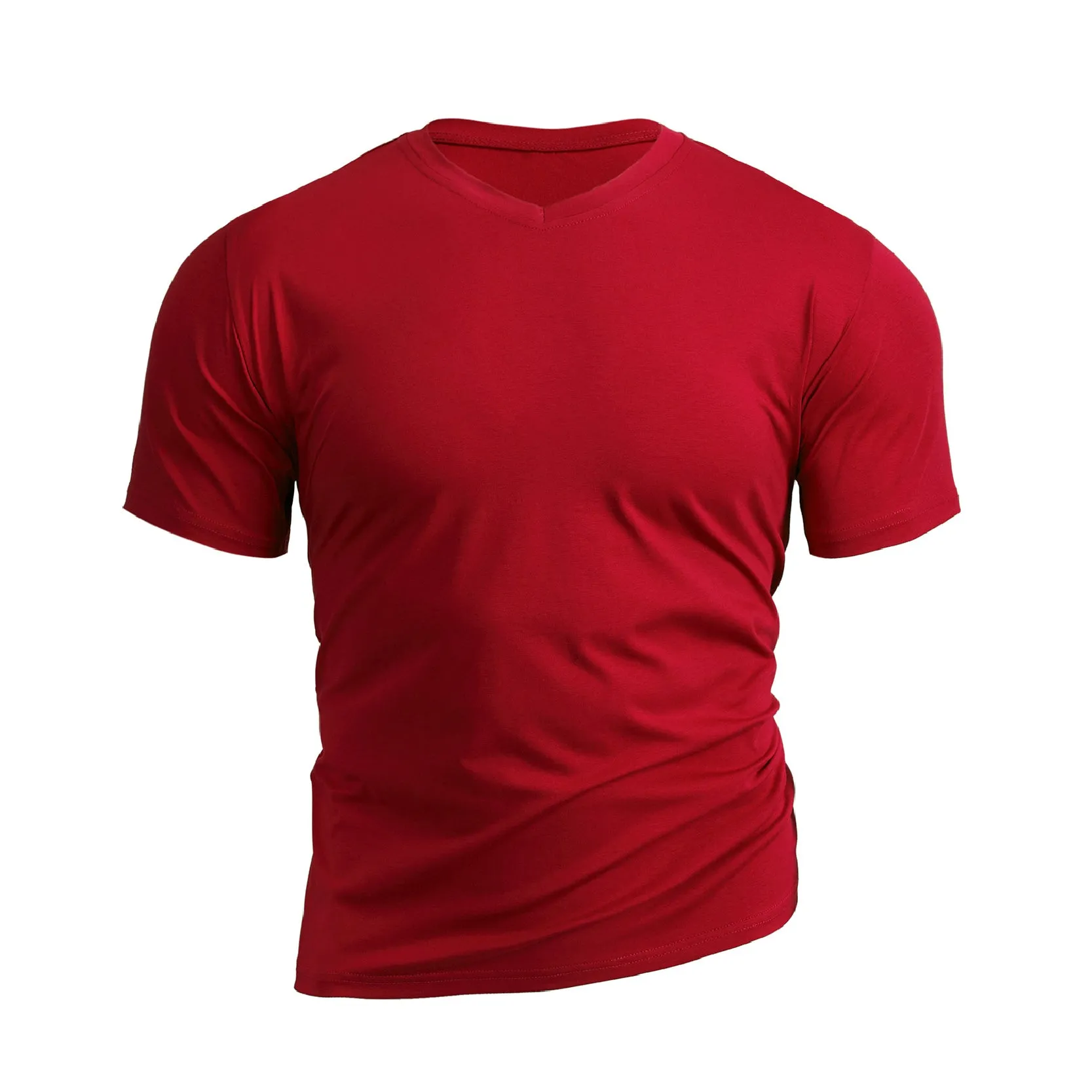 WATERPROOF ANTI-DIRT CLASSIC FIT COTTON STRETCH V-NECK TEE