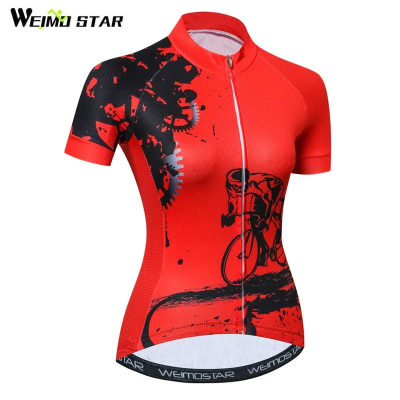 Weimostar 2018 Women Cycling Jersey Shirt ProTeam Racing Bicycle Cycling Clothing Maillot Ciclismo Road mtb Bike Jersey Clothes
