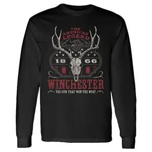 Winchester Classic - Western Flag Skull - Long Sleeve T-Shirt