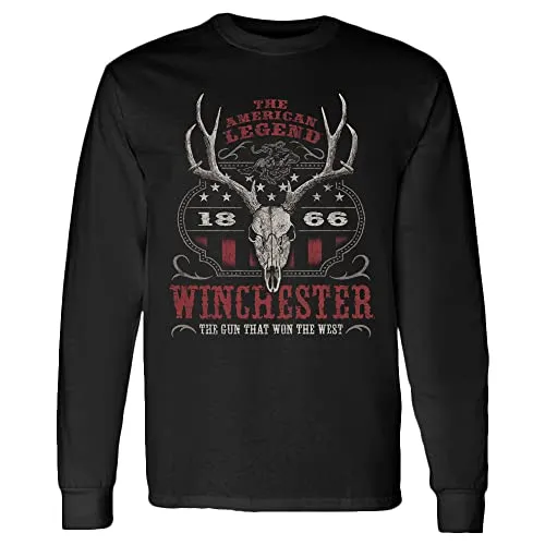 Winchester Classic - Western Flag Skull - Long Sleeve T-Shirt