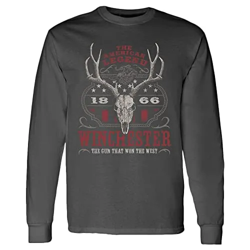 Winchester Classic - Western Flag Skull - Long Sleeve T-Shirt