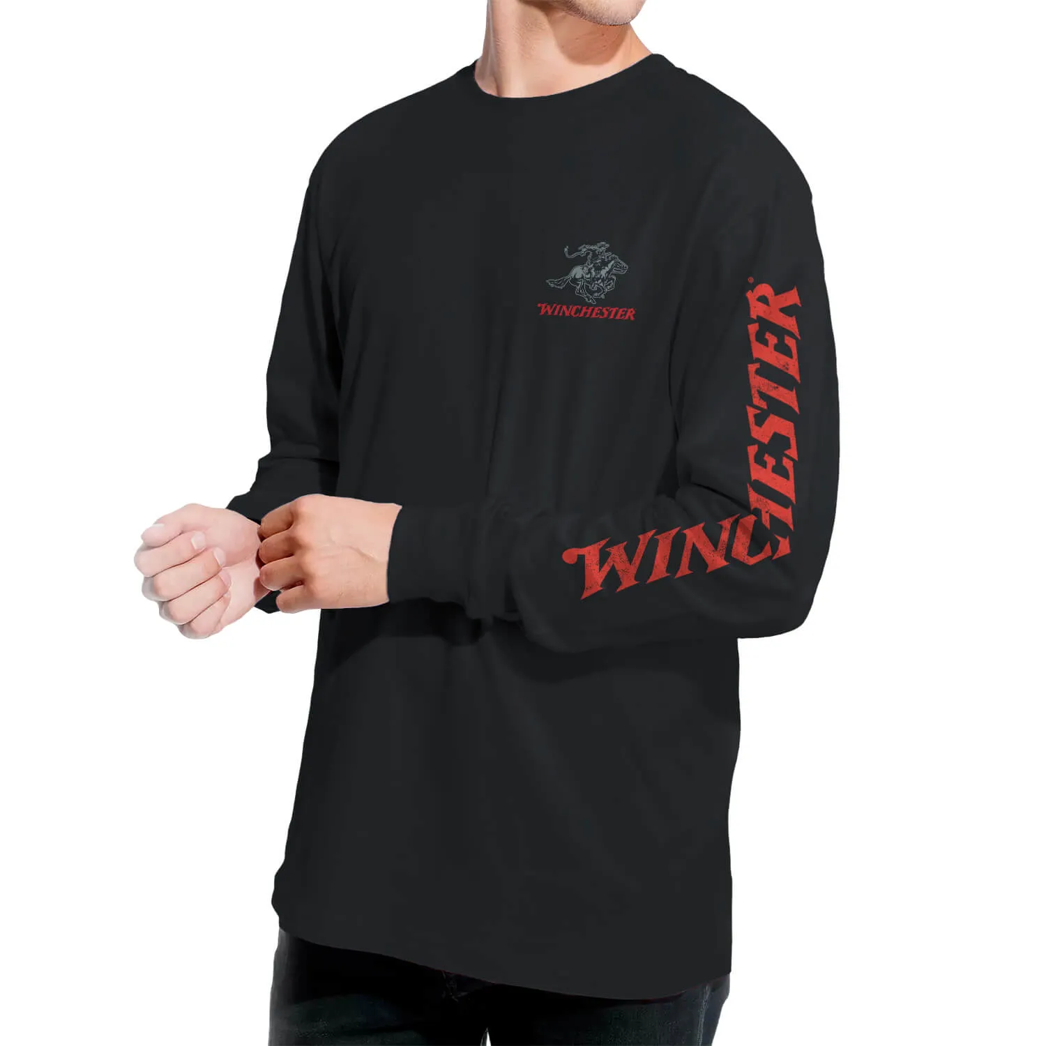 Winchester Pro - Grunge Two Tone Flag - Long Sleeve T-Shirt