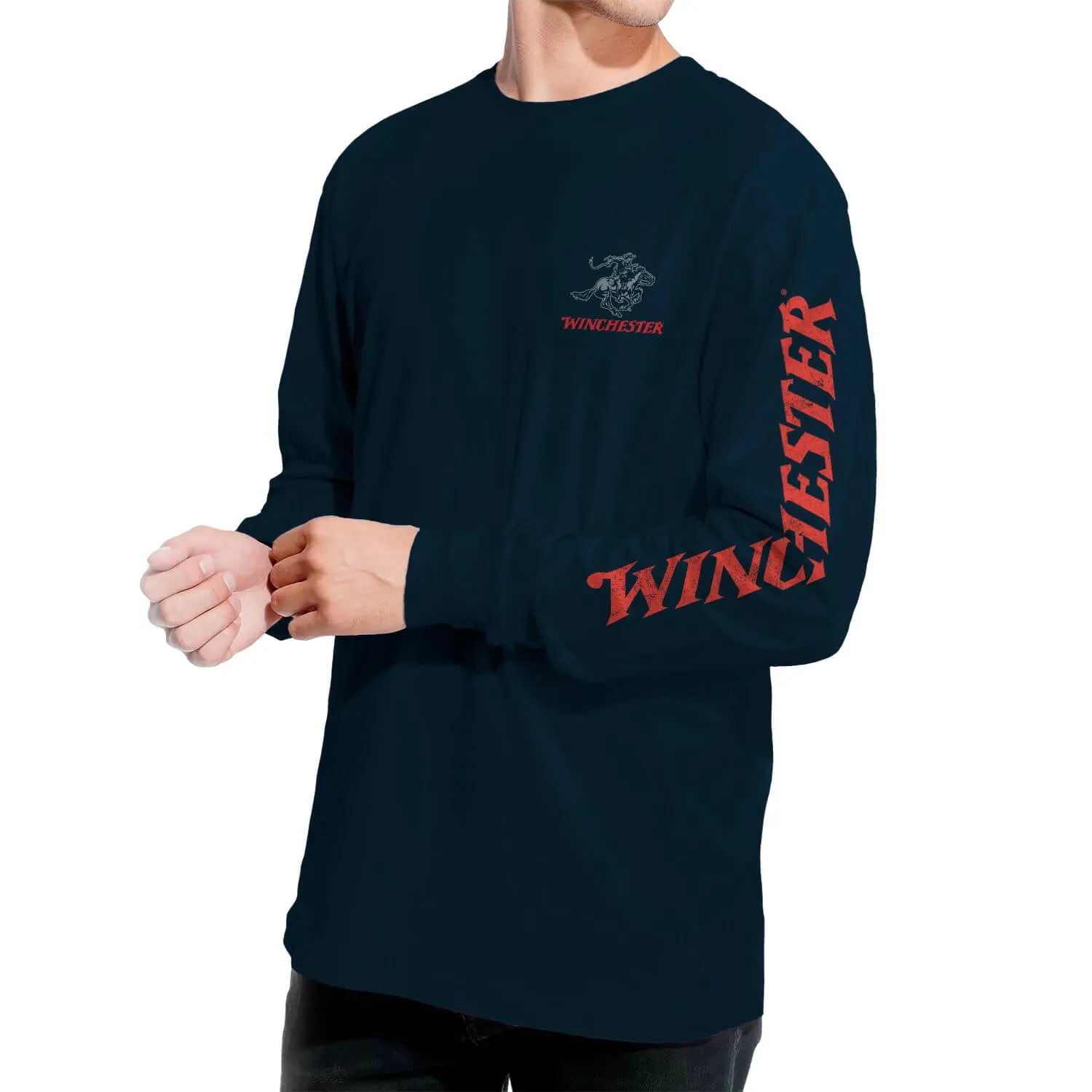 Winchester Pro - Grunge Two Tone Flag - Long Sleeve T-Shirt